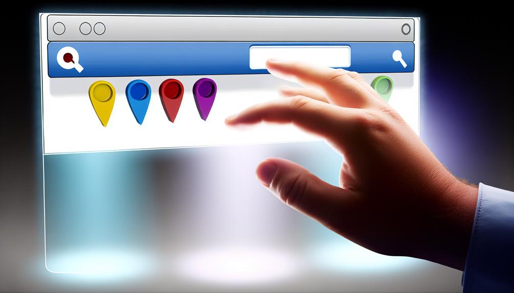 navigating browser bookmarks bar